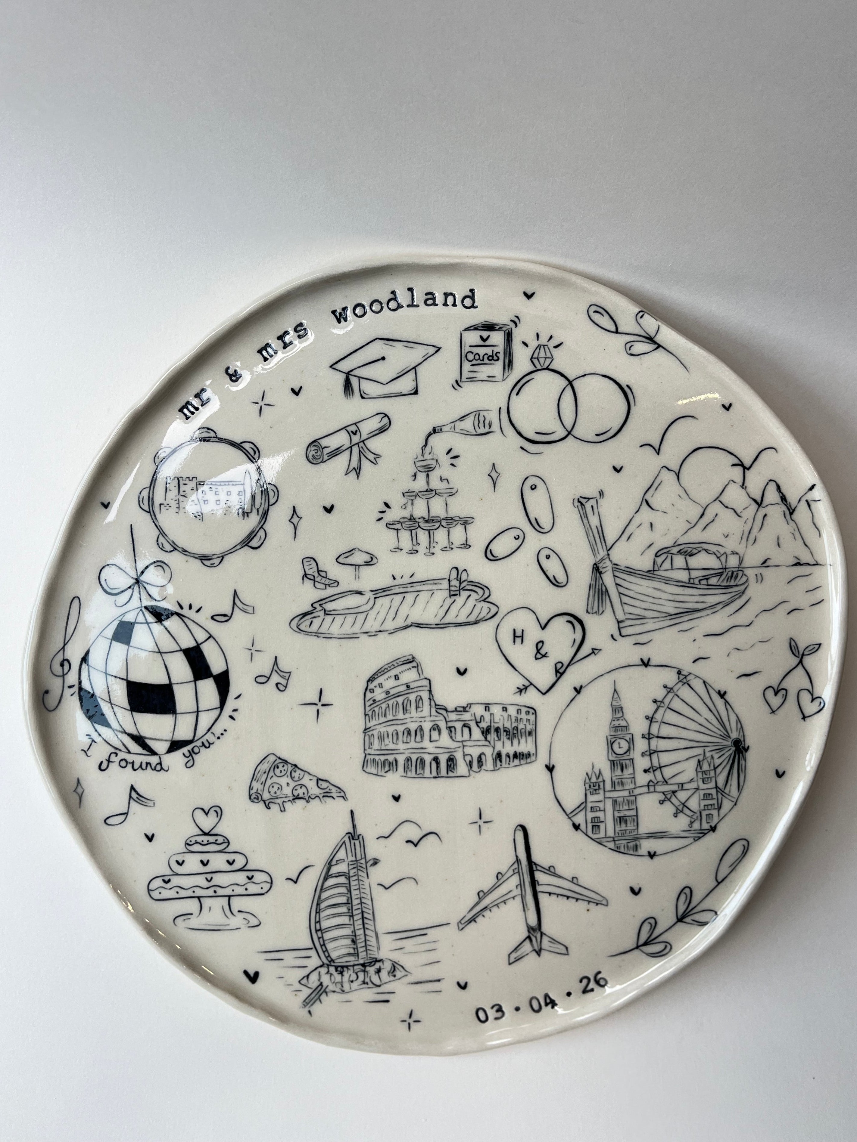 Large Special Occasion Plate - Customised