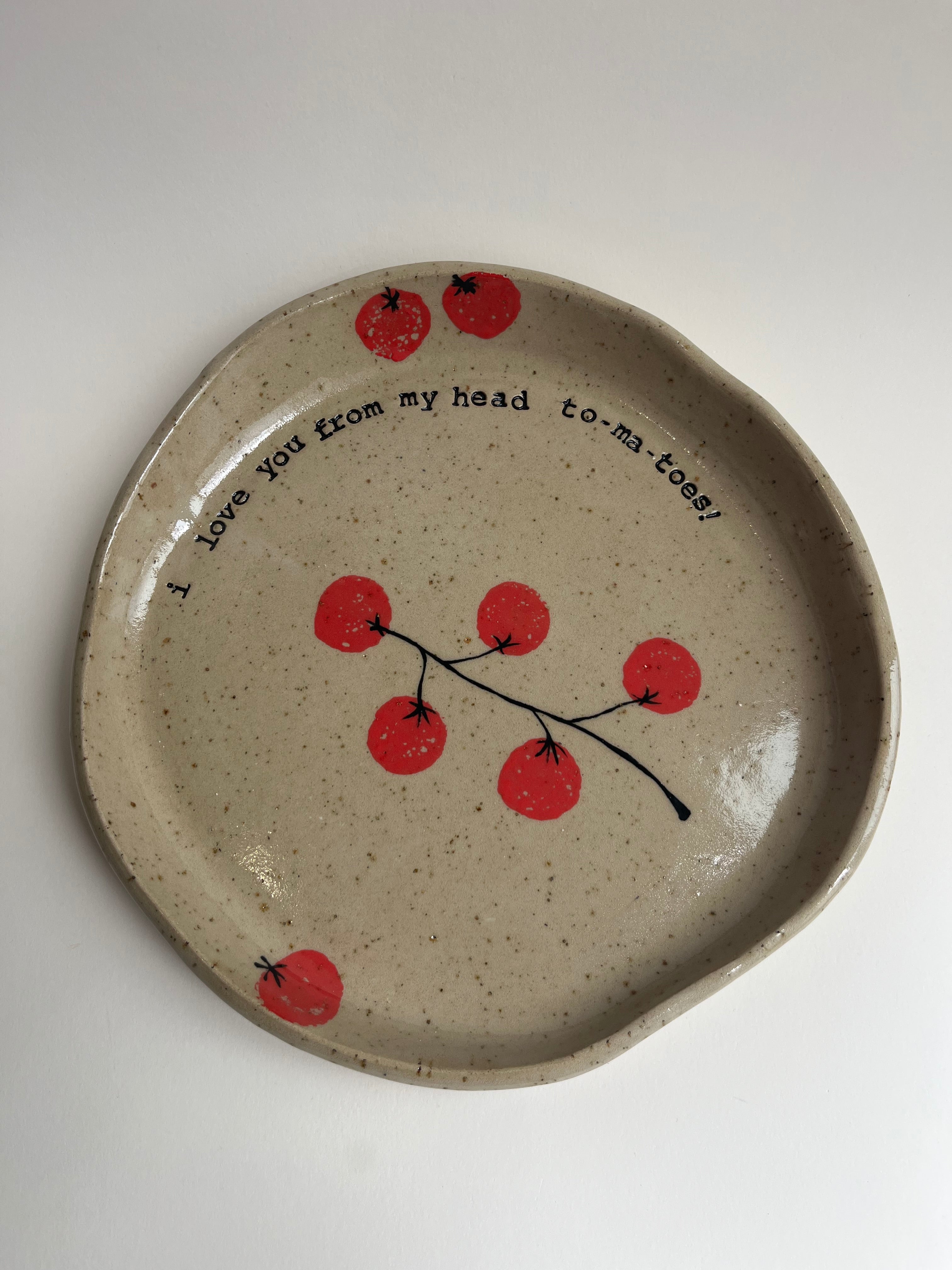 Large Plate - To-Ma-Toes