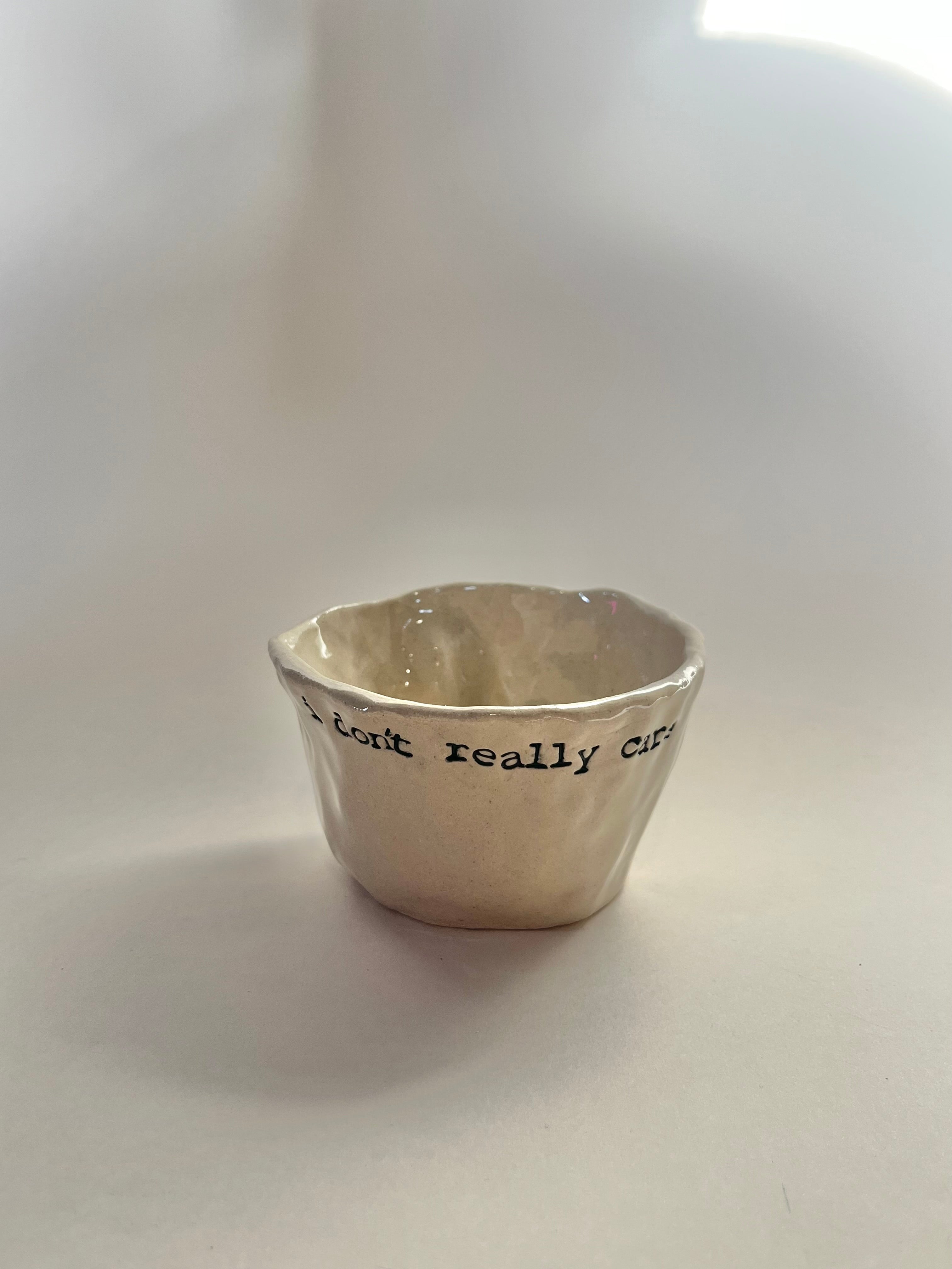Dimple Mug - I Don't Really Care