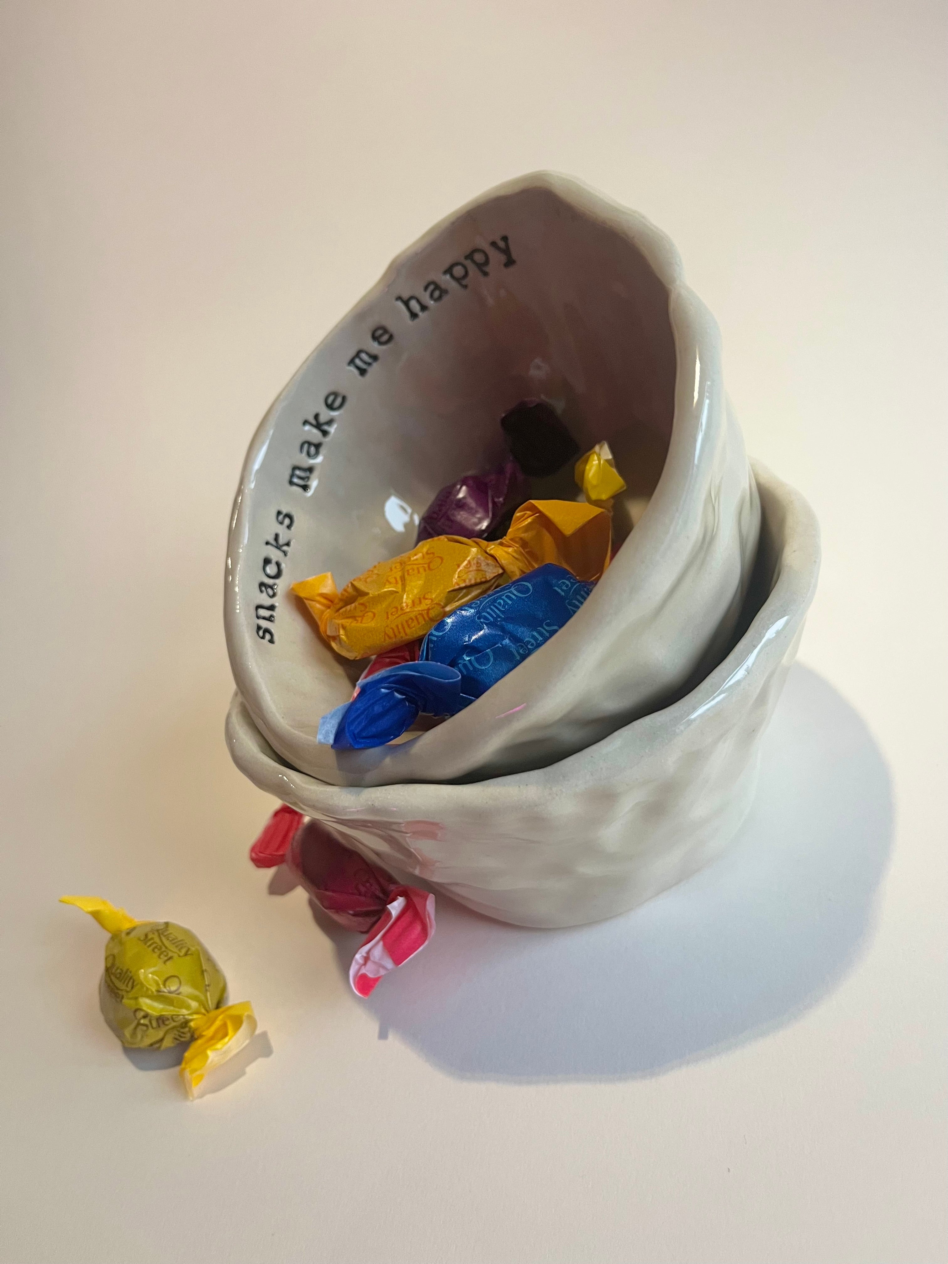 Small Bowl - Snacks Make Me Happy