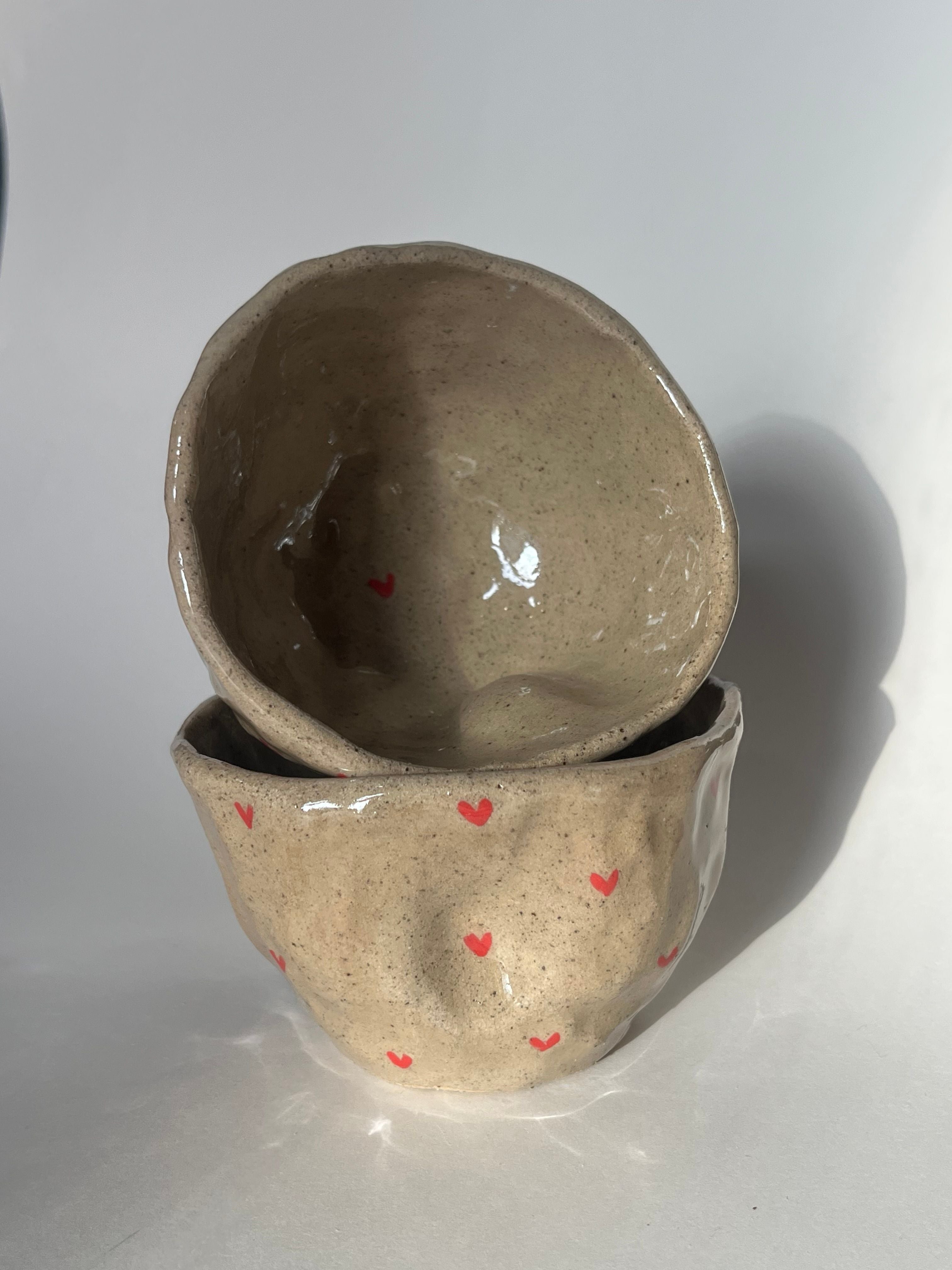 Dimple Mug - Little Red Hearts