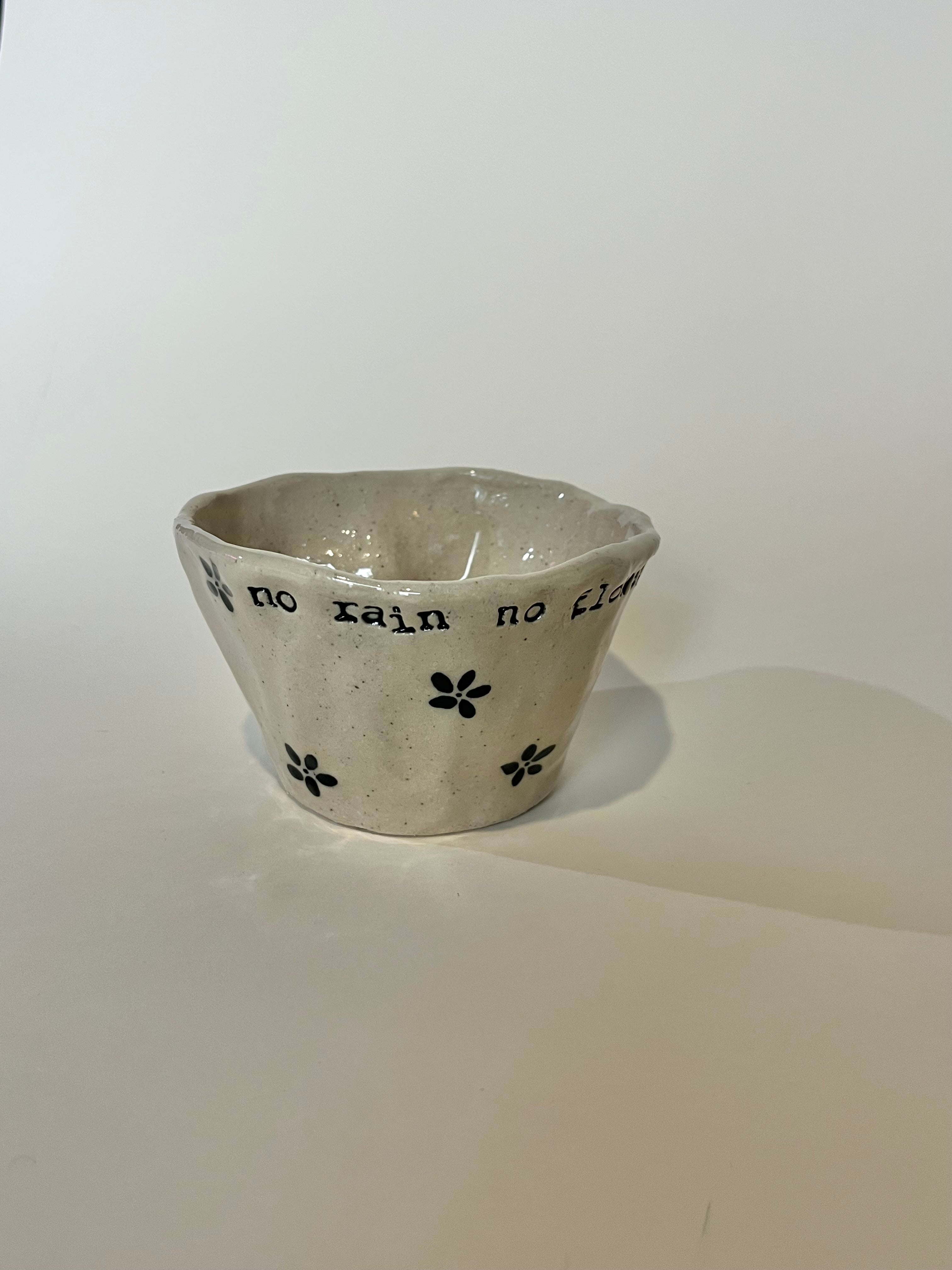 Dimple Mug - No Rain No Flowers