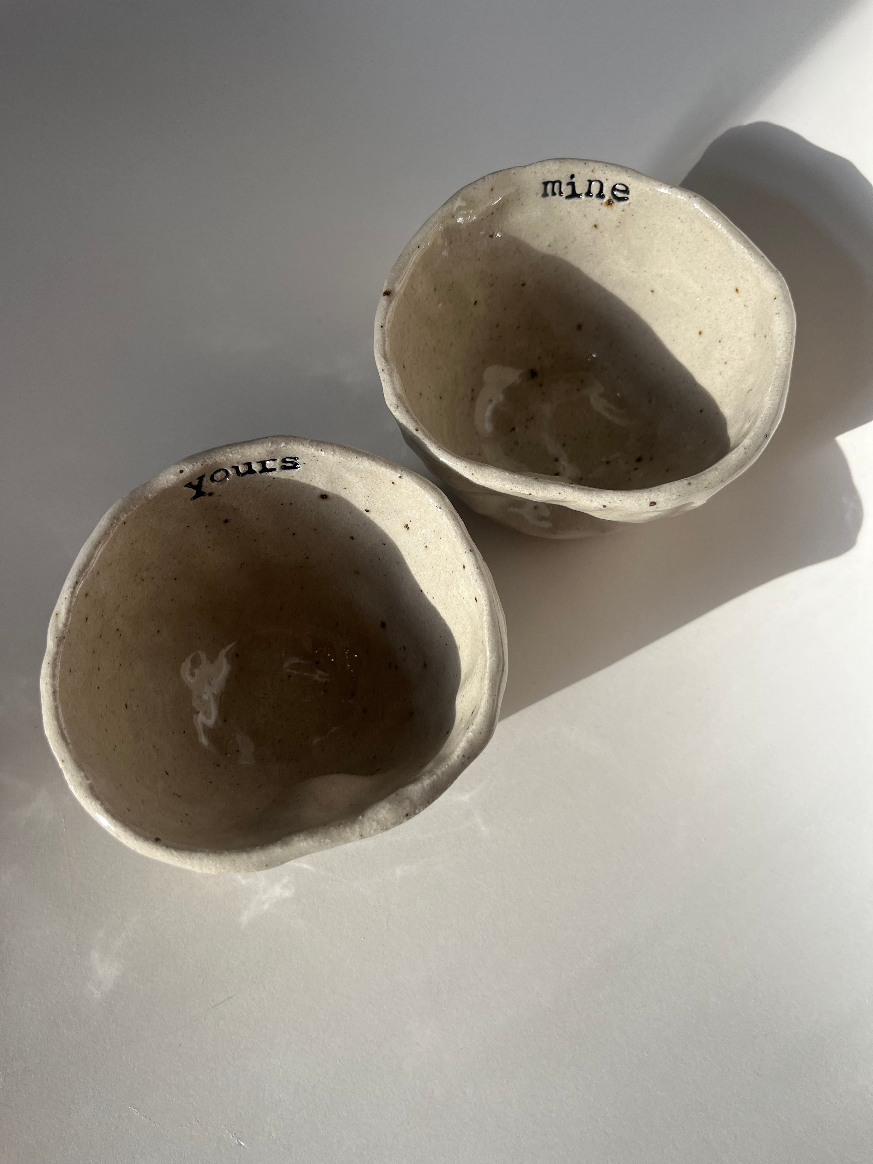Dimple Mug - Mine and Yours
